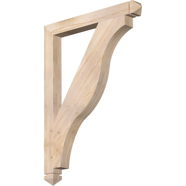 Ekena Millwork Funston Arts & Crafts Smooth Bracket, Douglas Fir, 3 1/2"W x 34"D x 46"H BKT04X34X46FST03SDF - main